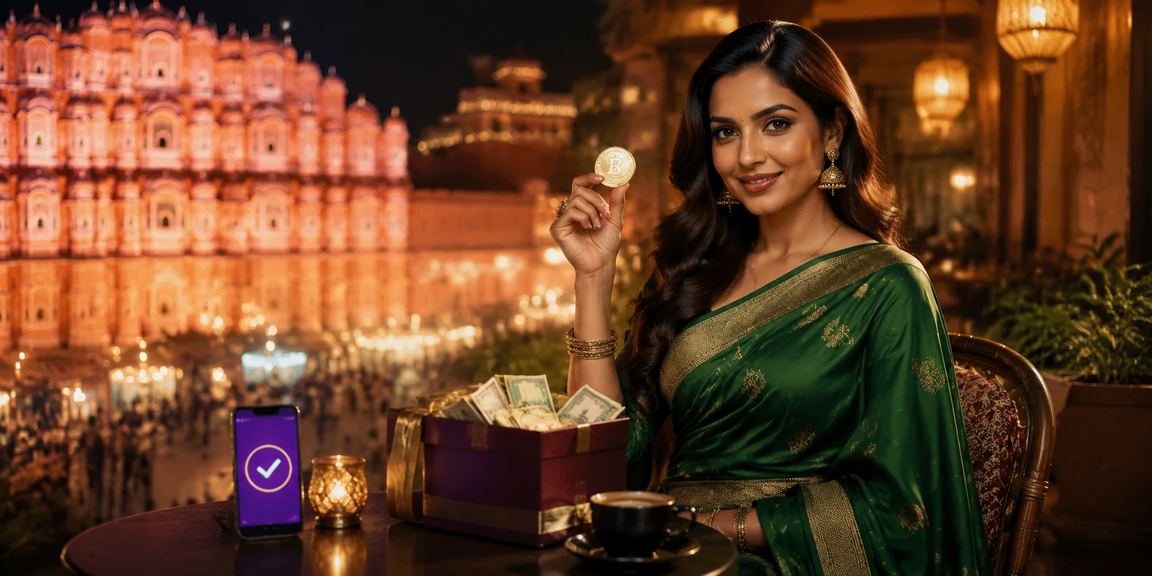 Responsible gaming awareness with Jaipur street background