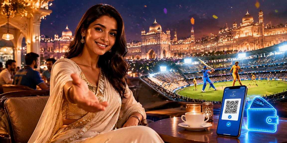 Cricket betting scene in Lucknow old city with mobile device