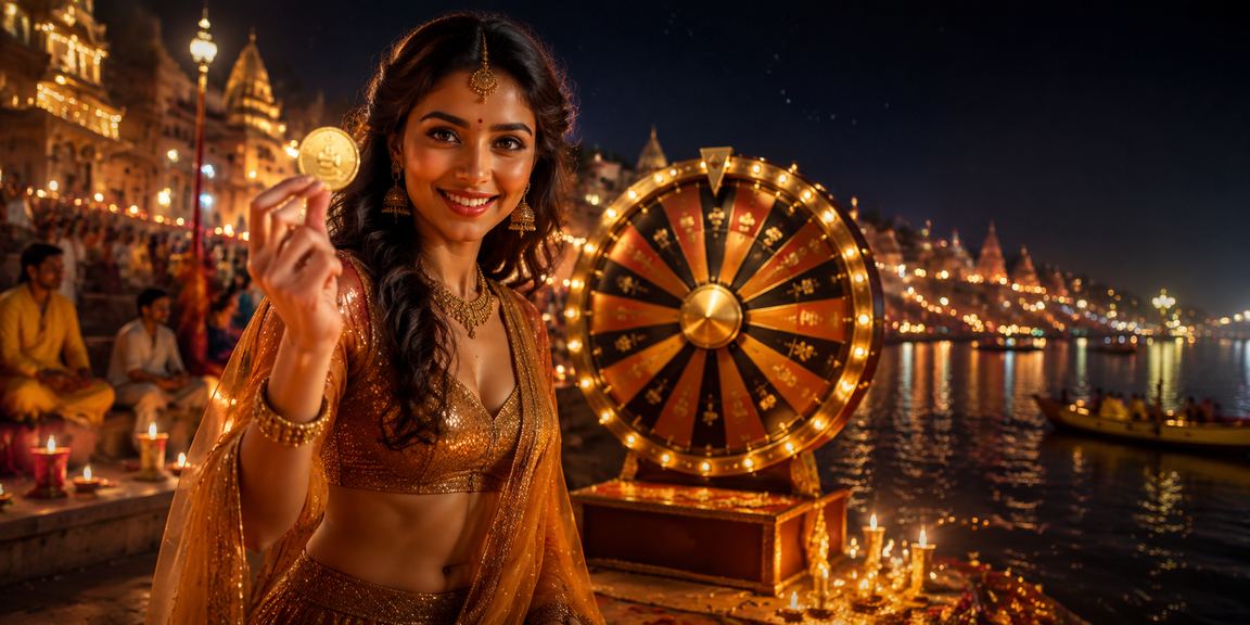 Live dealer roulette during Diwali festival at Varanasi Ghat